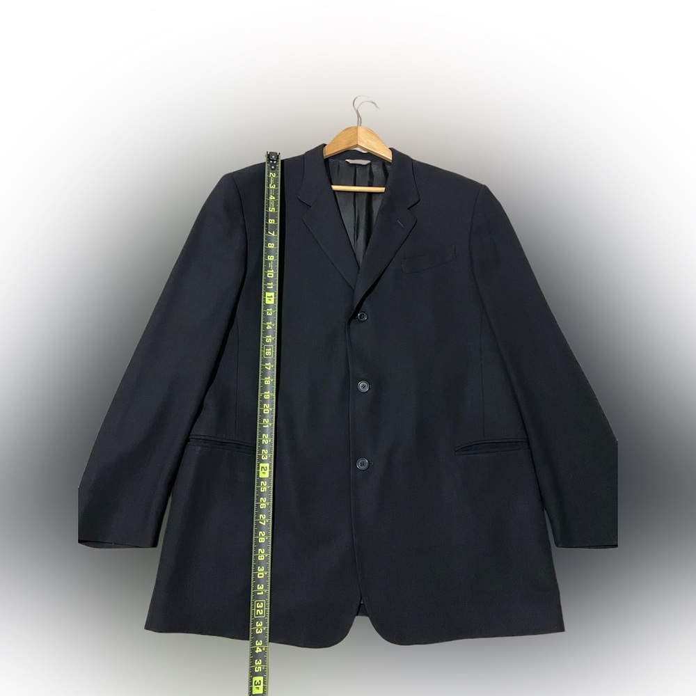 Donna Karan Men’s Wool Black Three Button Blazer Jacket Size:40 - Picture 3 of 11